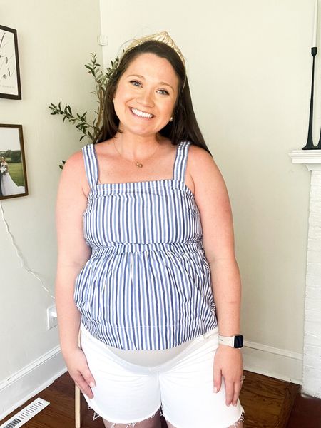 Walmart outfit. Coastal grandmother. Look for less. Tank top. Blue and white tank top. Vacation outfit. Summer outfit  

#LTKstyletip #LTKunder50 #LTKtravel