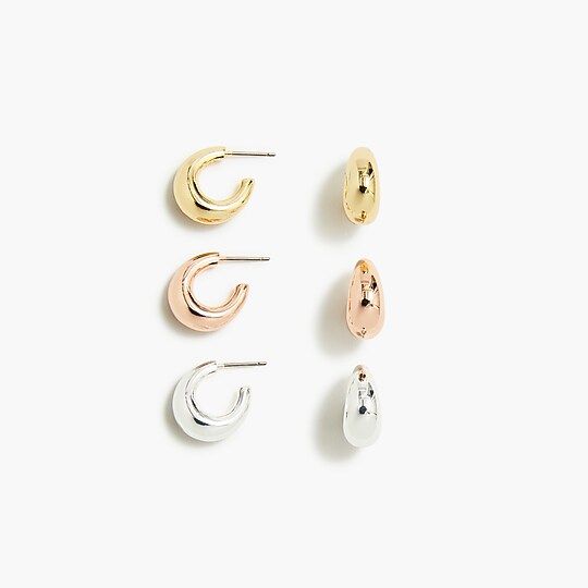 Huggie earrings set-of-three | J.Crew Factory