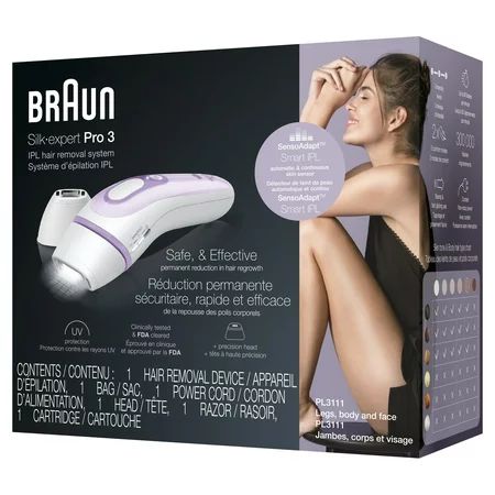 Braun Silk·expert Pro 3 PL3111 Latest Generation IPL, Permanent Hair Removal | Walmart (US)