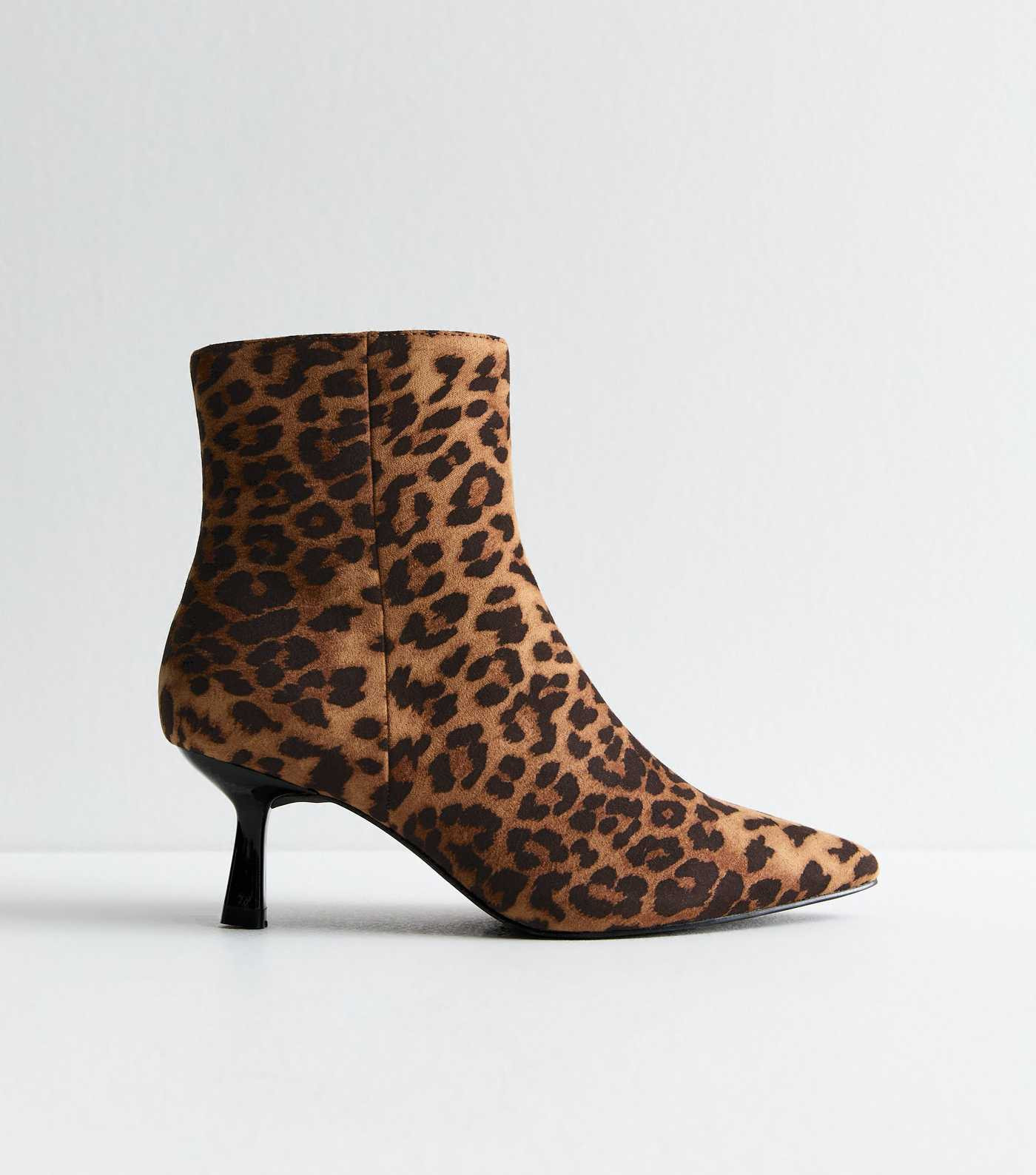 Wide Fit Stone Leopard Print Kitten Heel Ankle Boots
						
						Add to Saved Items
						Remove... | New Look (UK)