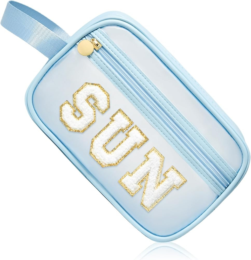COSHAYSOO Clear Sunscreen Bag Makeup Toiletries Pouch Beach Vacation Essentials Summer Travel Stu... | Amazon (US)