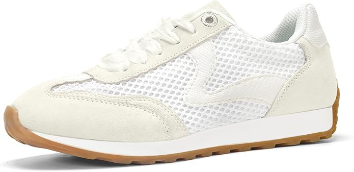LUCKY STEP Women's Fashion Sneakers Trendy Tennis Shoes Neutral Stylish Retro Trainers Casual Run... | Amazon (US)