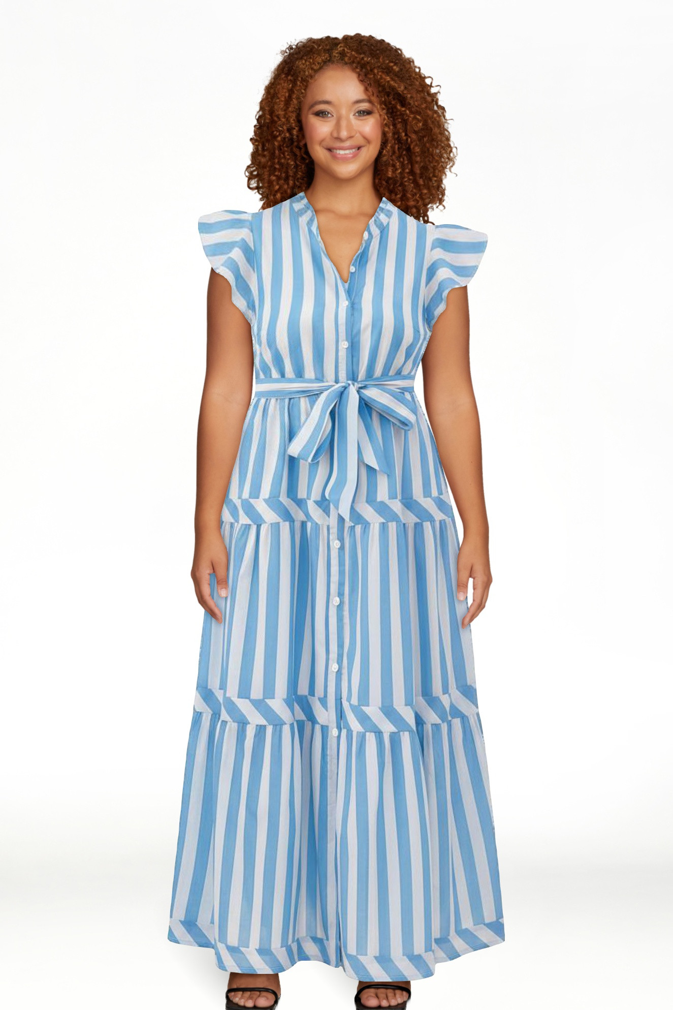 Pretty Garden Women's Belted Dress | Walmart (US)