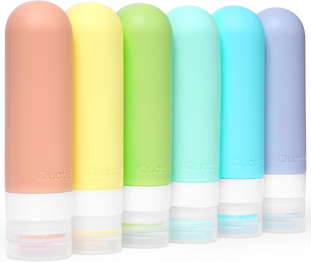 Quatish Travel Size Bottles 6 Pack【Original Patented】, 3 oz Tsa Approved Travel Containers fo... | Amazon (US)