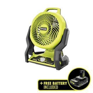 RYOBI ONE+ 18V Cordless Hybrid 7-1/2 in. Fan with 2.0 Ah Lithium-Ion HIGH PERFORMANCE Battery PCL... | The Home Depot