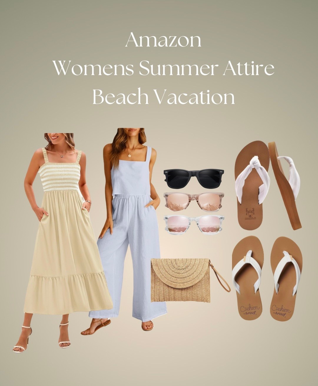 Women’s Summer Attire - Beach Outfit for women #ltksummer #ltkfinds #womensbeachclothing #womensflipflops #womenssunglasses #womensoutfits #summerpurse #vacationattire #vacationvibes

#LTKSwim #LTKTravel #LTKFindsUnder50