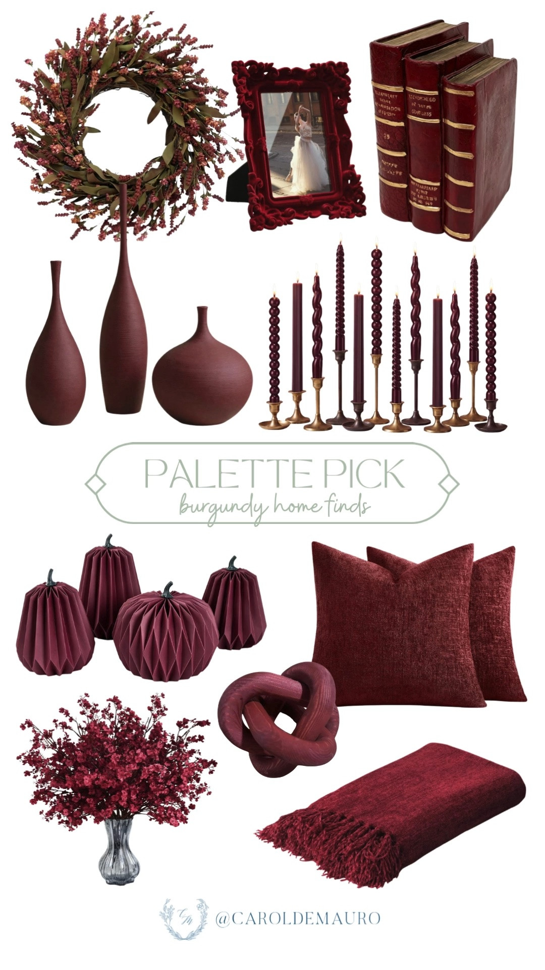 Burgundy is the ultimate fall color and these home finds prove it! Candles, pillows, and vases that add instant warmth to any room.

burgundy home decor, fall color decor, burgundy accent pieces, autumn home accents, cozy fall decor, seasonal home styling, wine red decor

#LTKHome