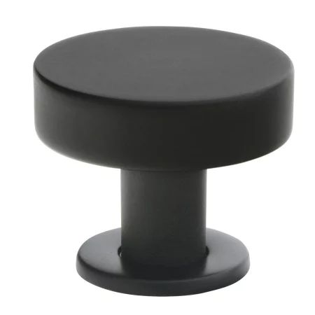 Emtek 86322US19 Flat Black Cadet 1-1/4 Inch Diameter Mushroom Cabinet Knob from the Contemporary Col | Build.com, Inc.