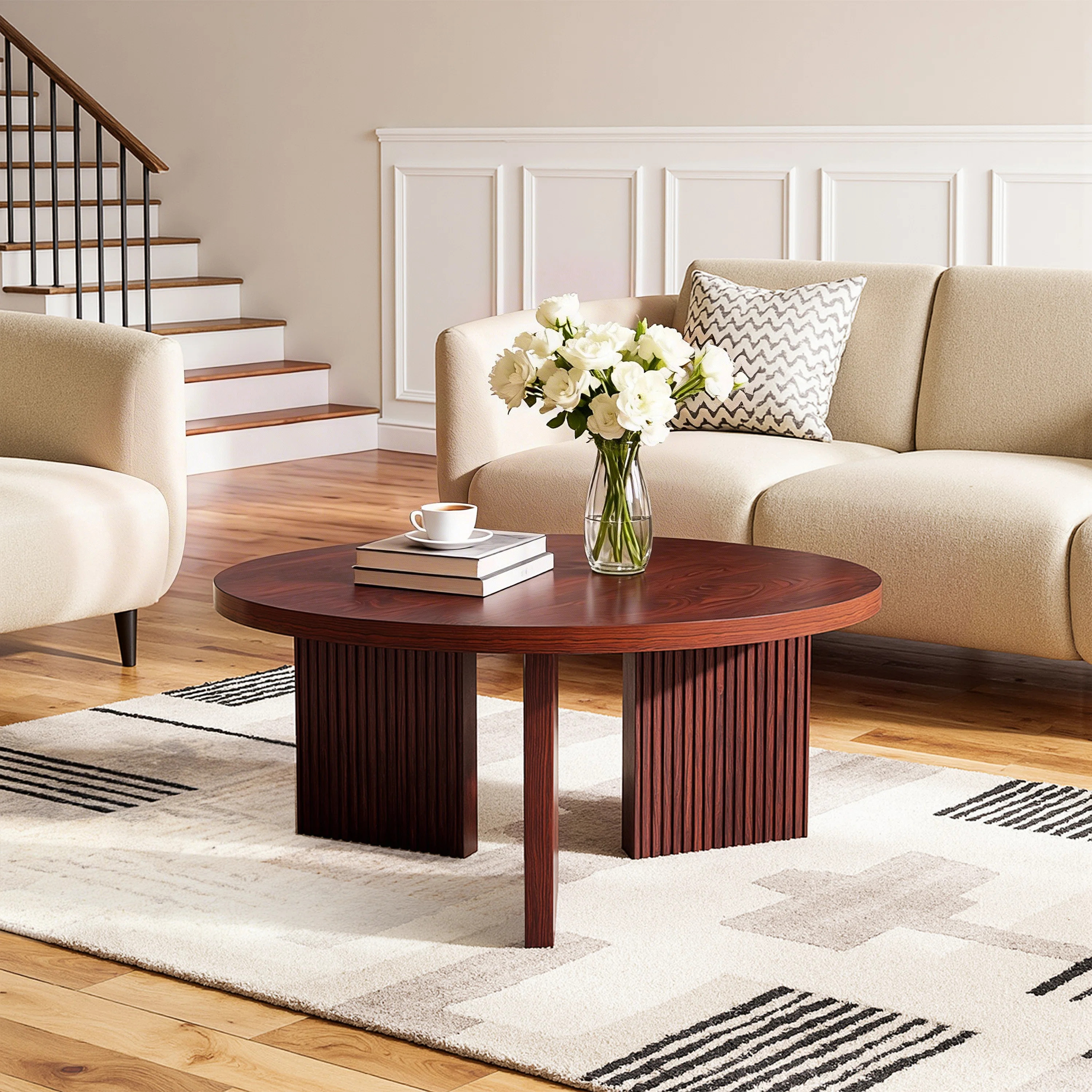 Mid-Century Modern Round Coffee Table | Wayfair North America