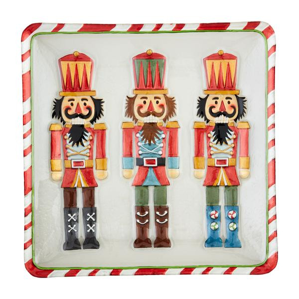 Nutcracker Glass Platter | Mud Pie