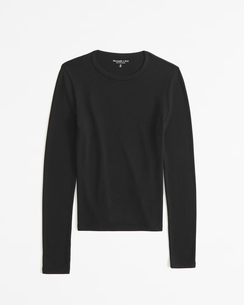 Women's Long-Sleeve Cloud Knit Tuckable Crew Top | Women's New Arrivals | Abercrombie.com | Abercrombie & Fitch (US)