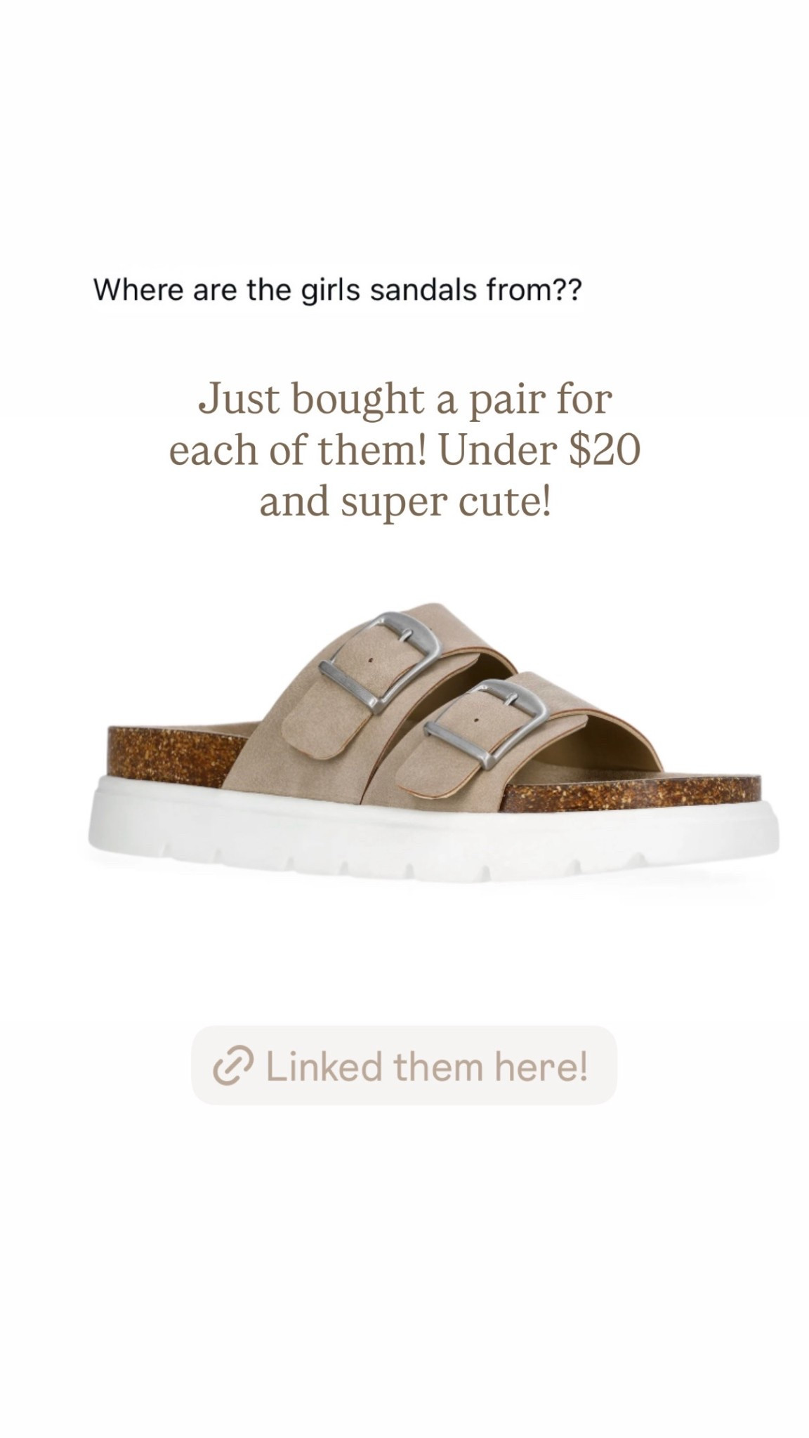 The perfect Summer sandal for the girls and under $20!

#LTKSeasonal #LTKKids #LTKootd