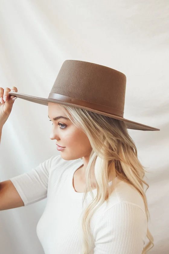 Jess Brown Wool Fedora Hat | Lulus (US)