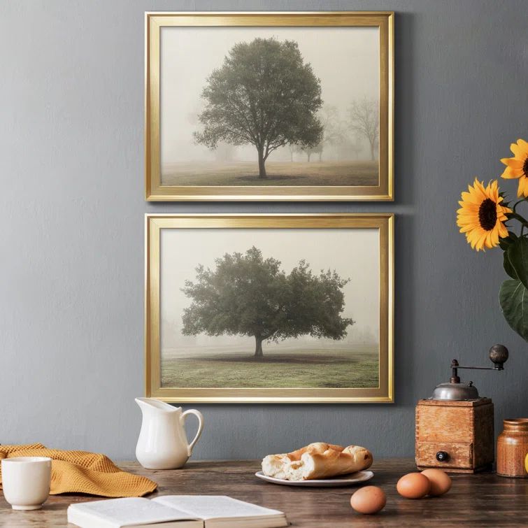 Trees In The Fog I - 2 Piece Picture Frame Print Set (Set of 2) | Wayfair North America
