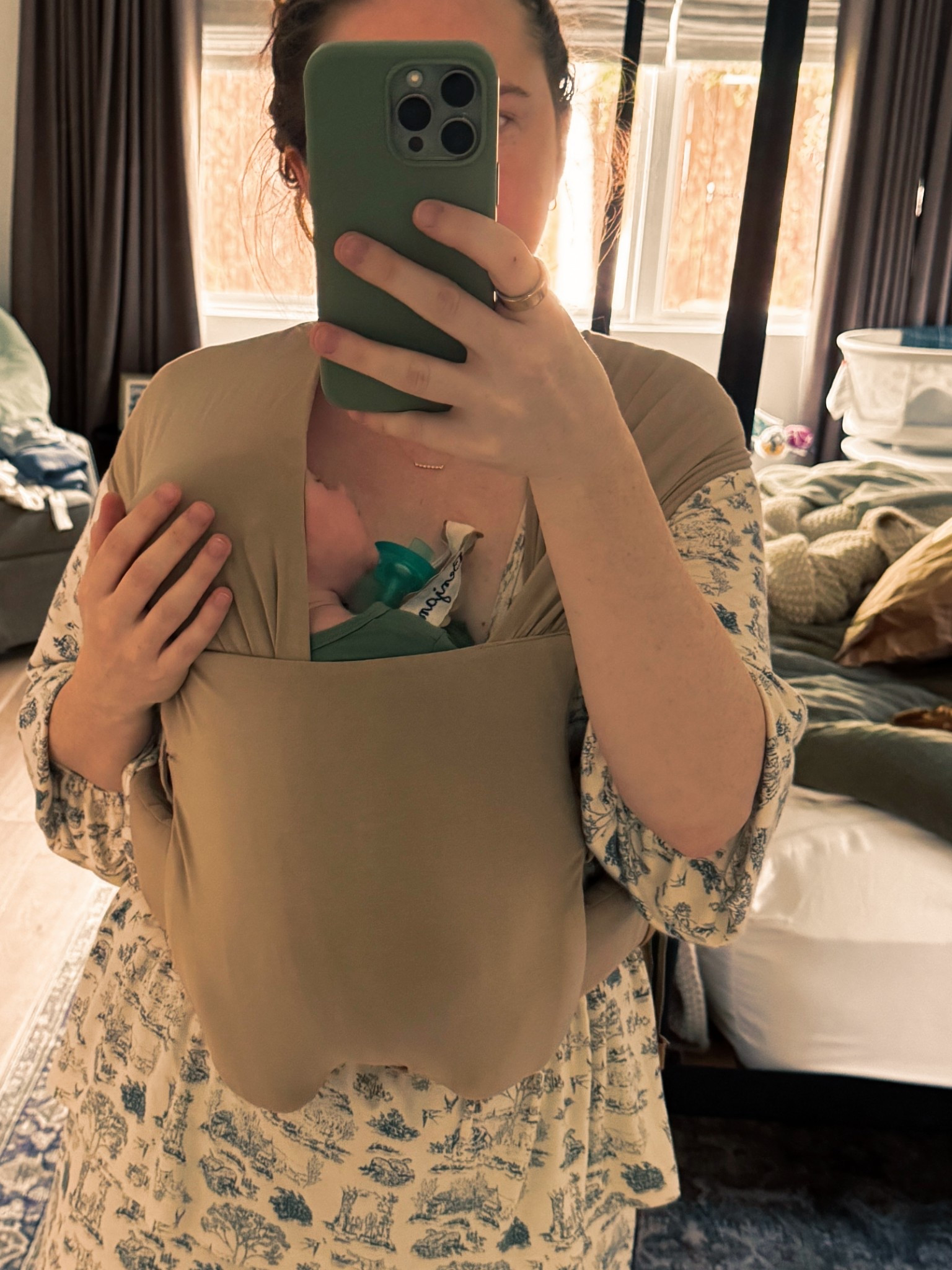 The only reason I get anything done while having a newborn - my wildbird aerial wrap. I didn’t have this with my first born, and used the Solly wrap. I’m here to tell you as a second time. Mom is is way easier to use and just as comfortable. 

￼ Add this to your baby registry now! ￼￼

#LTKmomlife #LTKBaby #LTKBump