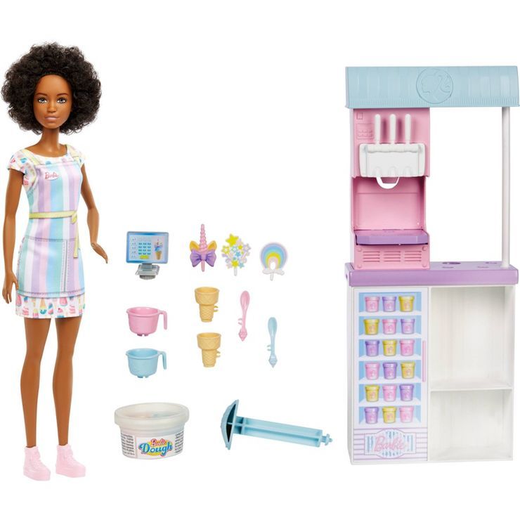 Barbie Ice Cream Shop Playset - Brown Hair | Target