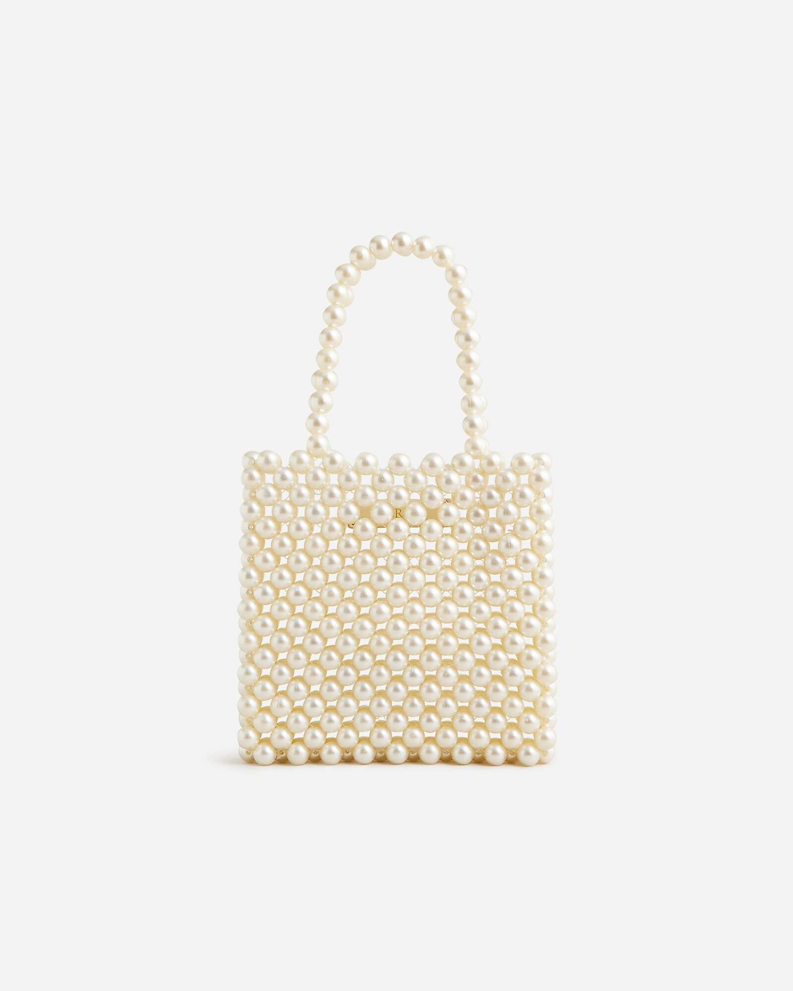 Hand-beaded faux-pearl mini bag | J. Crew US
