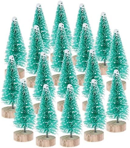 Ioffersuper 12Pcs Mini Sisal Trees with Wood Base Artificial Christmas Pine Trees Bottle Brush Tr... | Amazon (US)