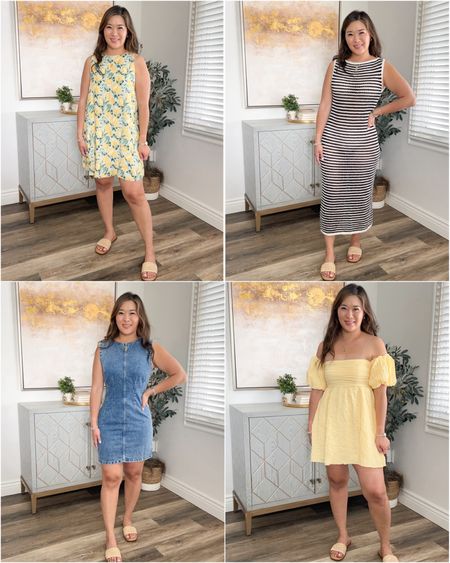 Abercrombie
Lemon Dress: Small Tall
Crochet Coverup: Small
Denim Dress: Small Tall
Yellow Romper: Small