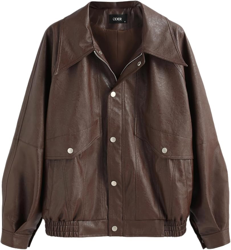 CIDER Faux Leather Zipper Jacket | Amazon (US)
