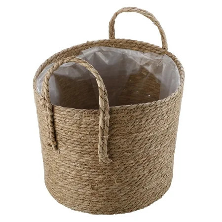 Doolland Seagrass Woven Storage Baskets Natural Hand Rattan Woven Seagrass Basket Plant Pots Indoor  | Walmart (US)