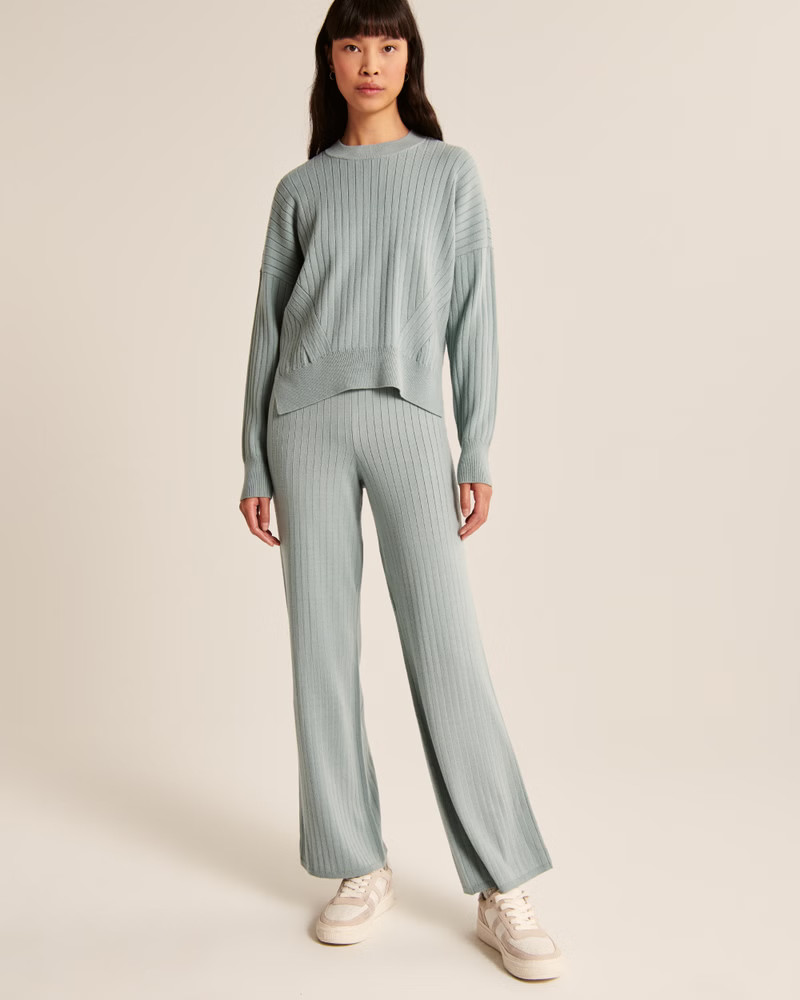 Women's 90s Straight-Leg Sweater Pants | Women's Bottoms | Abercrombie.com | Abercrombie & Fitch (US)