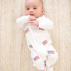 American Flag Embroidered Zipper Romper | Maisonette