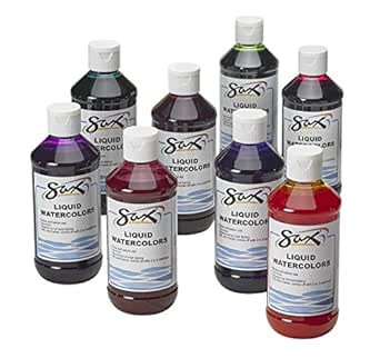 Sax Liquid Washable Watercolor Paint, 1/2 Pint, Assorted Colors, Set of 8 - 1567858 | Amazon (US)