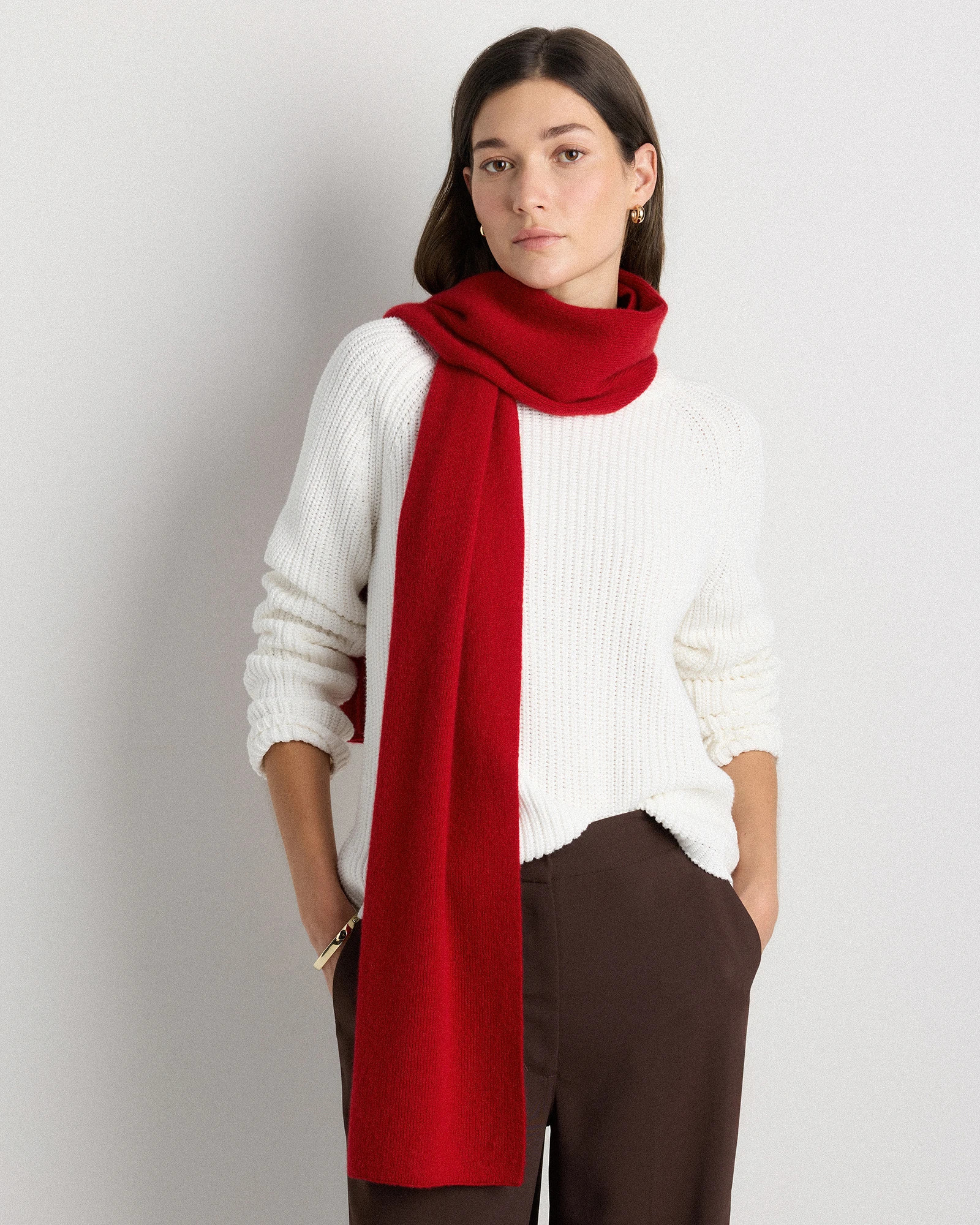 Quince | Women's Mongolian Cashmere Scarf in Heather Grey | Quince