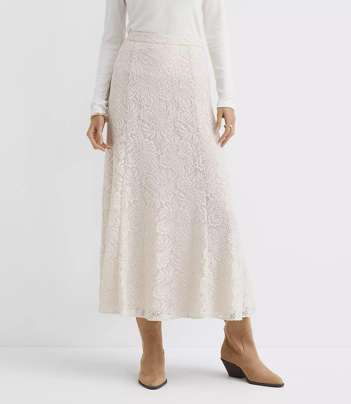 Petite Lace Maxi Skirt | LOFT