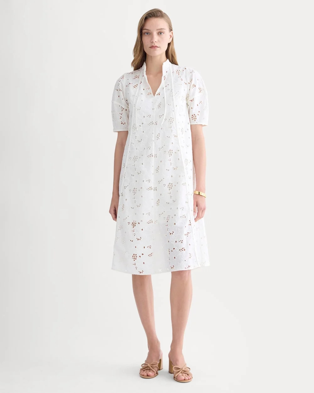 Women's Eyelet Maxi Dress by Everlane in Bone White, Size XXS | Everlane