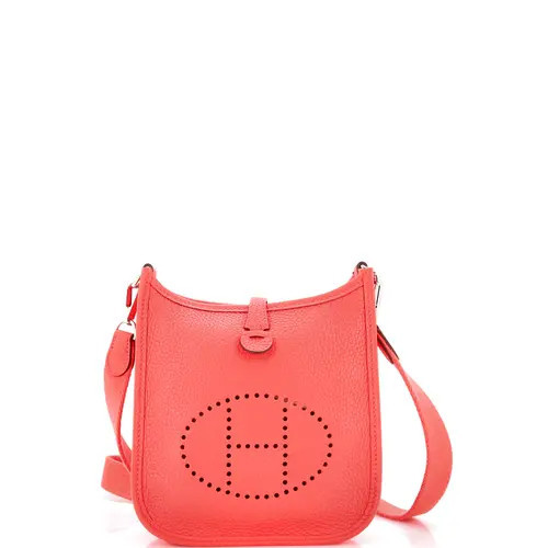 Pre-Owned Hermes Evelyne Bag Gen III Clemence TPM in Rouge Pivoine at Nordstrom, Size X-Small | Nordstrom