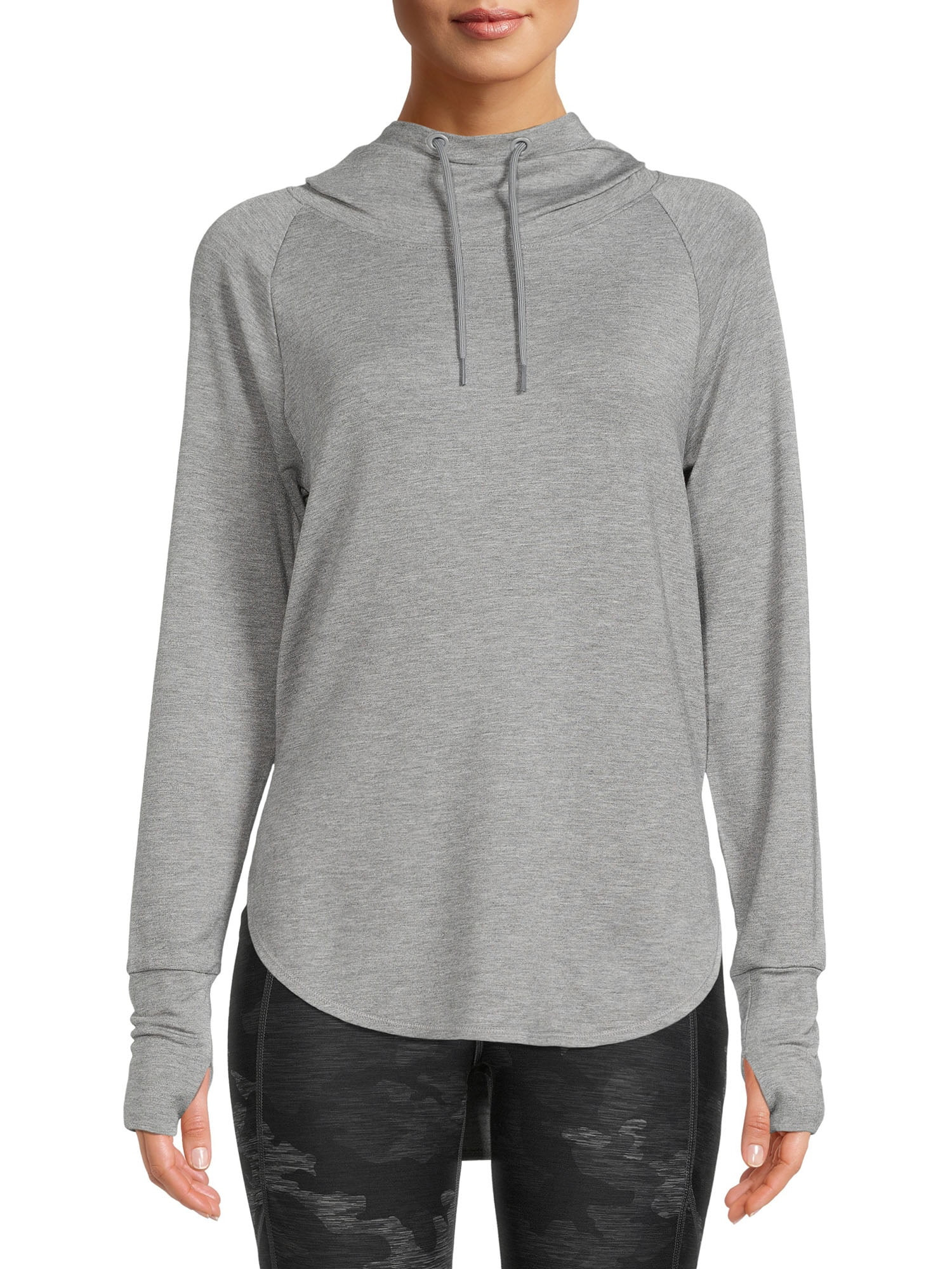 Athletic Works Women's Athleisure Mock Neck Hoodie - Walmart.com | Walmart (US)