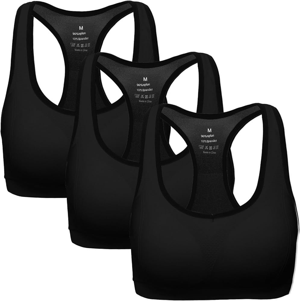 Women Racerback Sports Bras - High Impact Workout Gym Activewear Bra | Amazon (US)