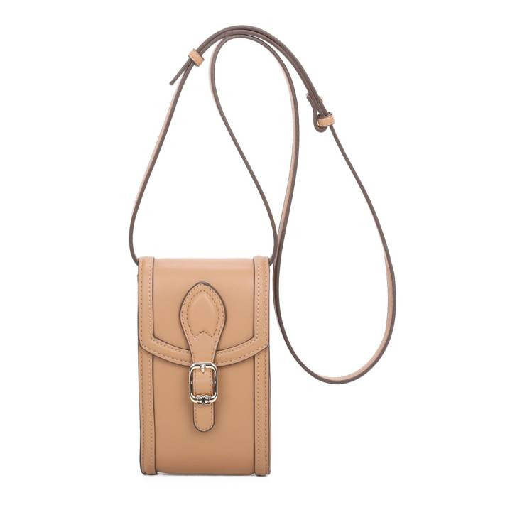 Sam Edelman Women's Greta Flap Top Phone Crossbody Handbag, Saddle | Walmart (US)