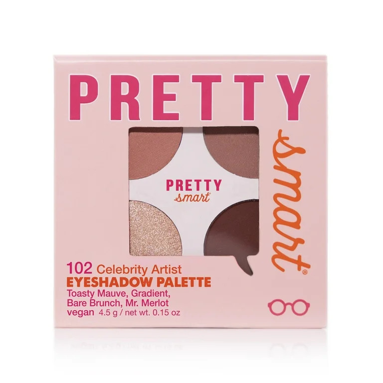 Pretty Smart Celebrity Artist Eyeshadow Palette, Toasty Mauve, Gradient, Bare Brunch, Mr. Merlot,... | Walmart (US)