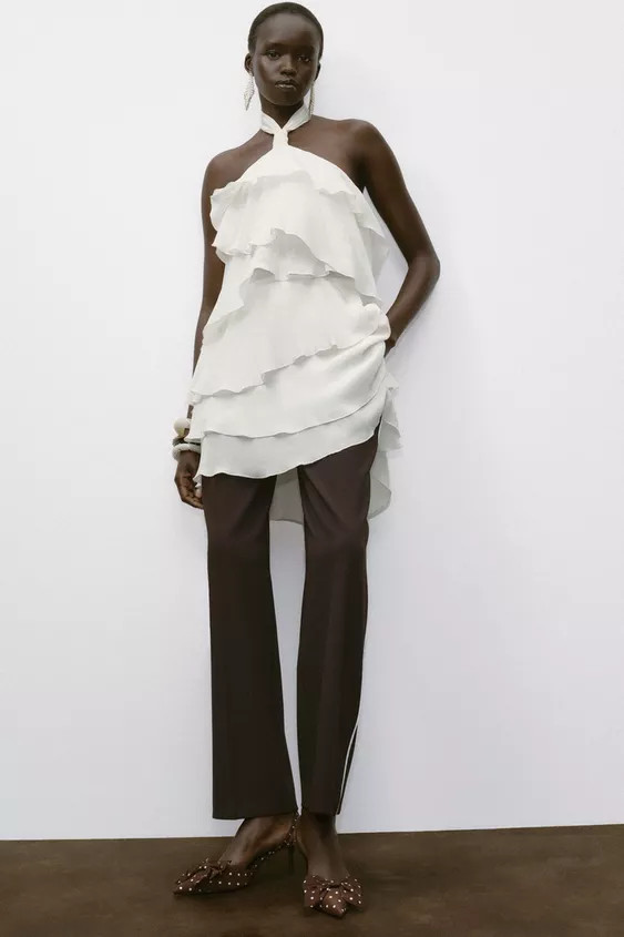 RUFFLED MINI DRESS | Zara US