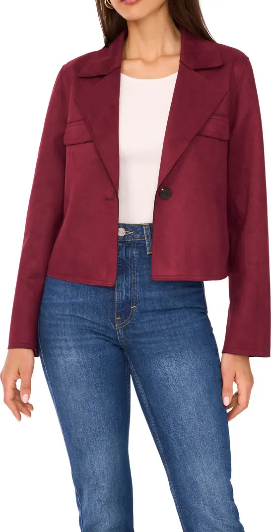 Vince Camuto One-Button Faux Suede Jacket | Nordstrom | Nordstrom