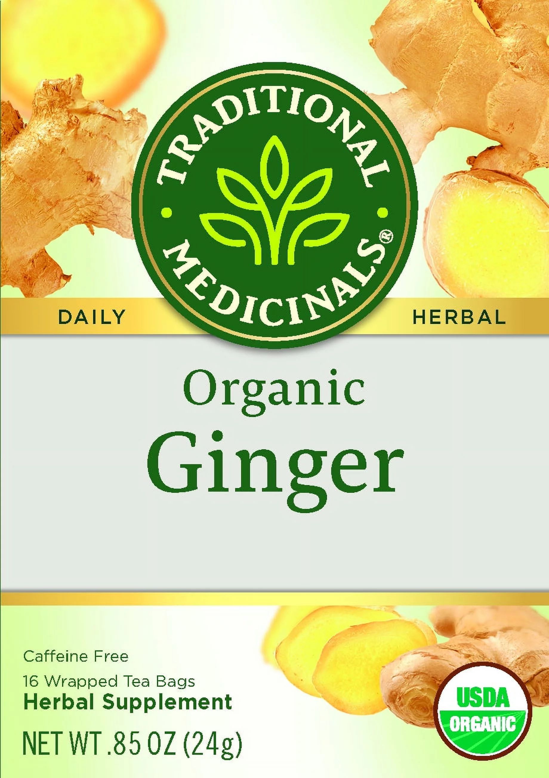 Traditional Medicinals, Organic Ginger, Tea Bags, 16 Ct - Walmart.com | Walmart (US)