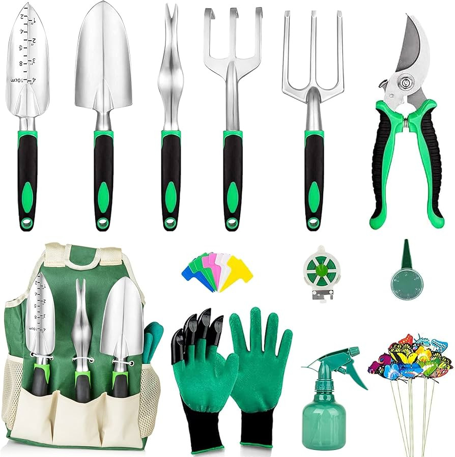 TENDWARE 30 PCS Garden Tool Set, Ergonomic Handle Tools, Heavy Duty Aviation Aluminum Gardening K... | Amazon (US)
