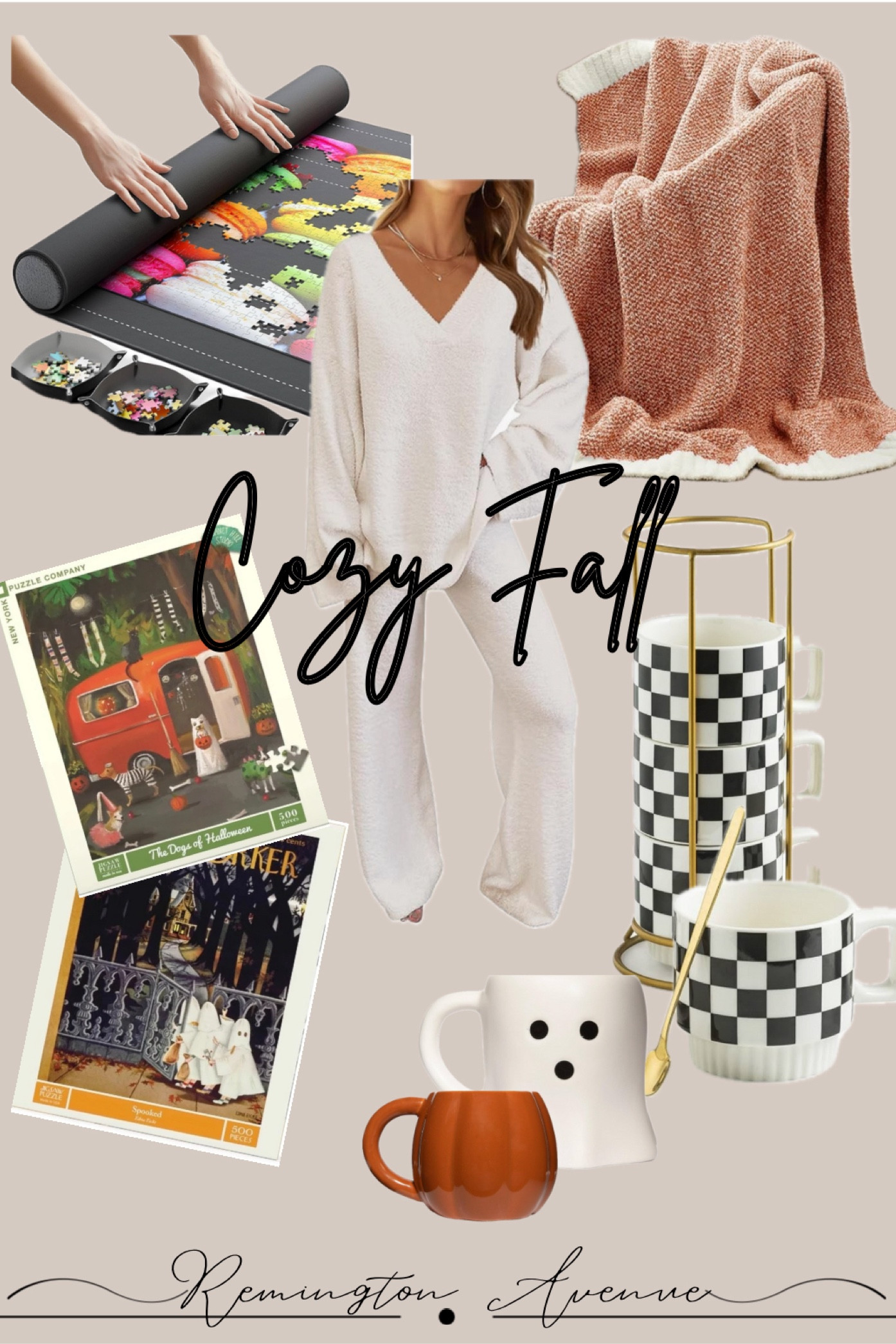 All the essentials for a cozy fall night at home. The New Yorker brand puzzles have the cutest fall prints. Decorative and Seasonal mugs, super soft throw blankets that come in every color imaginable, and of course comfy loungewear sets that also come in multiple color options. 


#LTKSeasonal #LTKFallSale