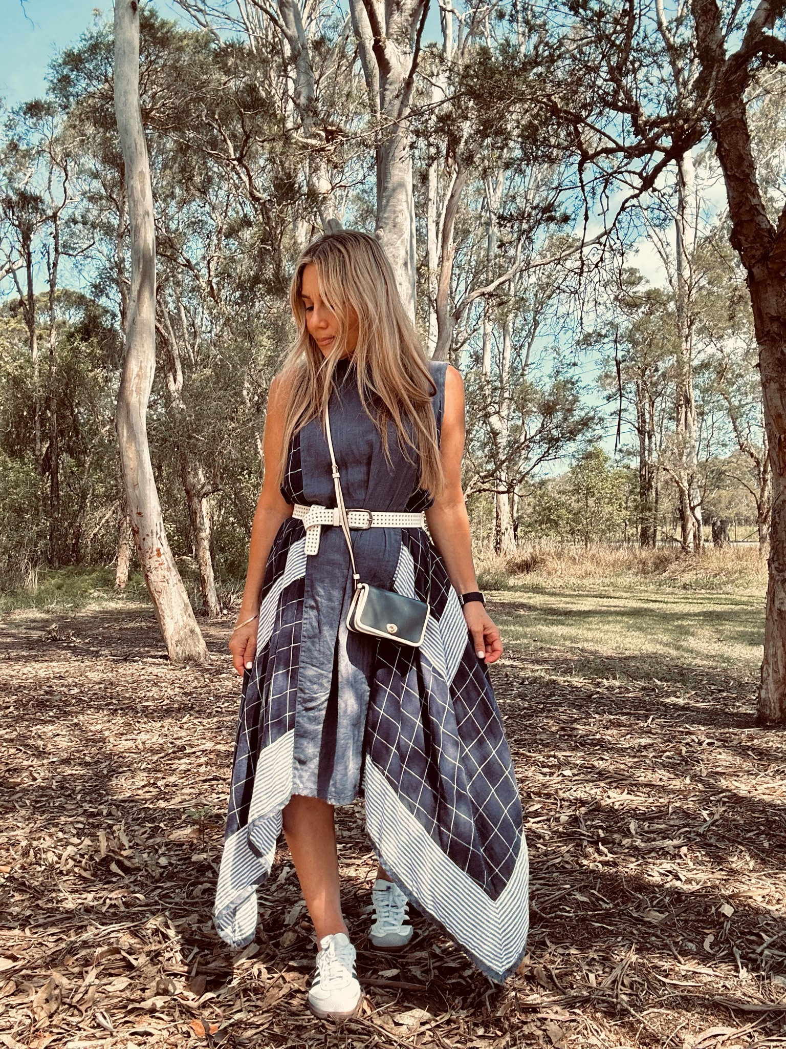 Sambas add a relaxed, effortless vibe to any look 🤍💙

Dress - EvasSunday
Belt - Vintage 
Sneakers - Adidas
Bag - Coach

#LTKstyletip #LTKaustralia
