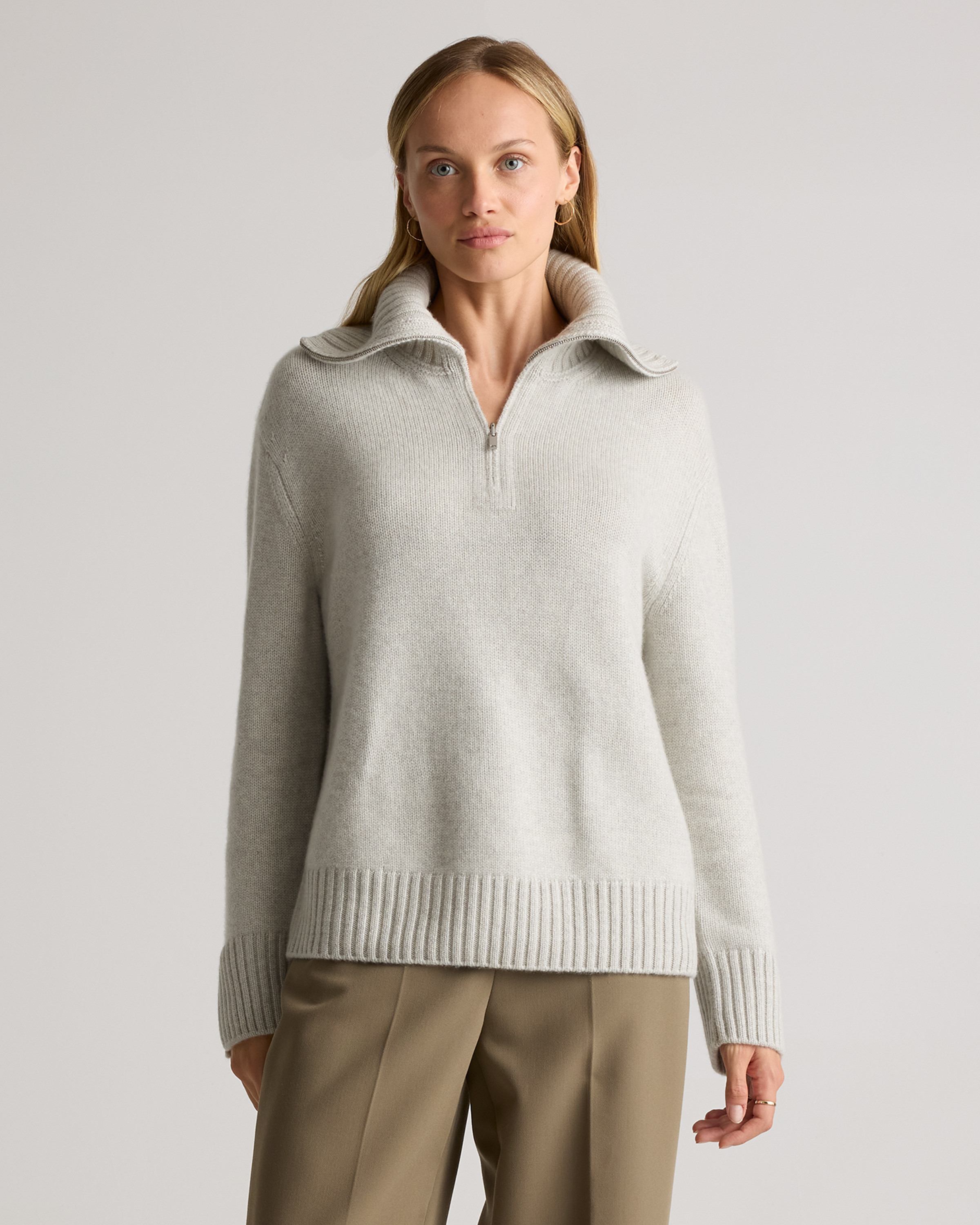 Luxe Baby Cashmere Quarter Zip Sweater | Quince