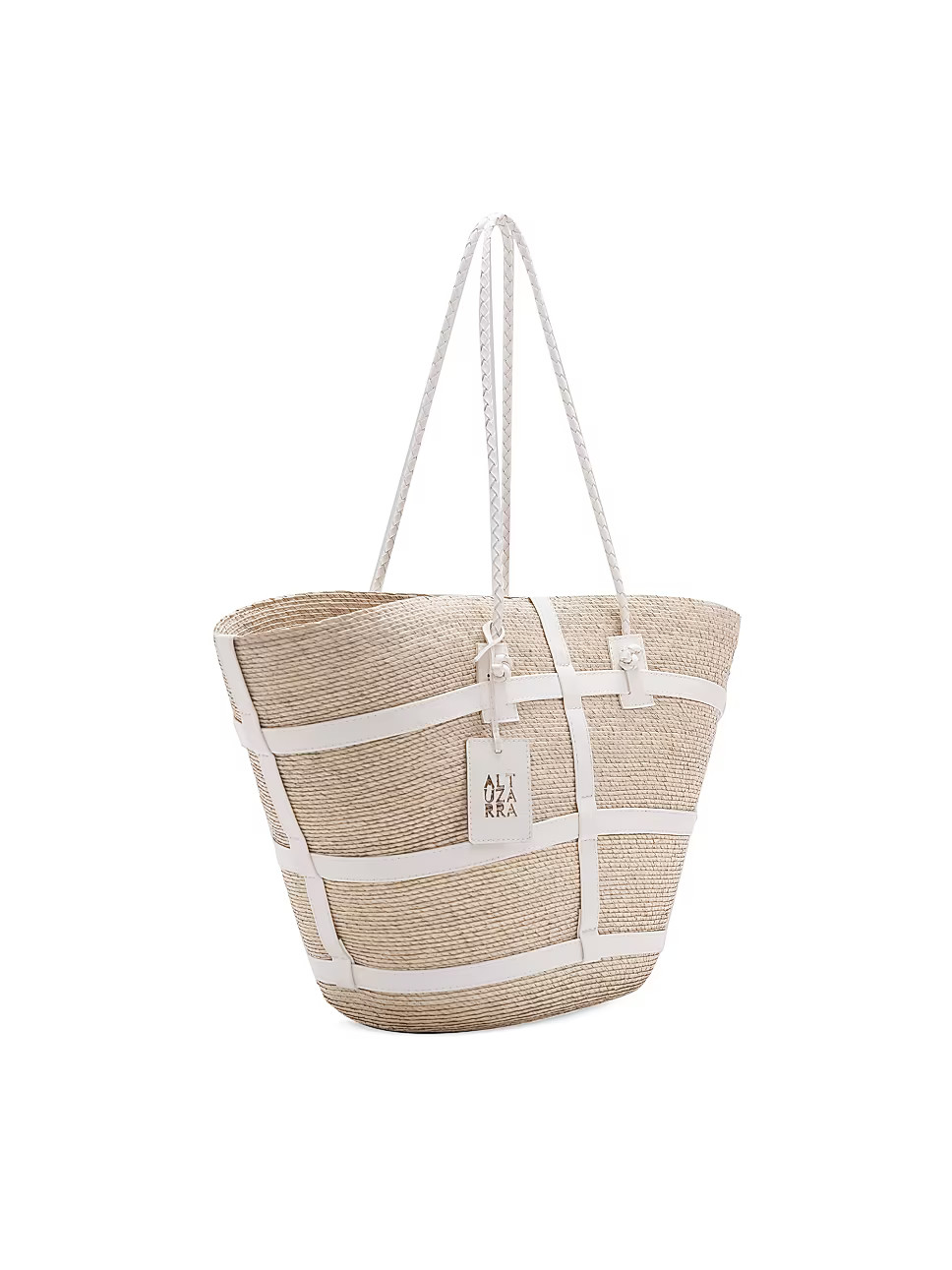 Watermill Leather-Trimmed Straw Tote | Saks Fifth Avenue