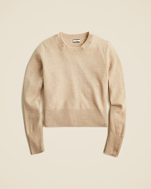 Cashmere shrunken crewneck sweater | J. Crew US