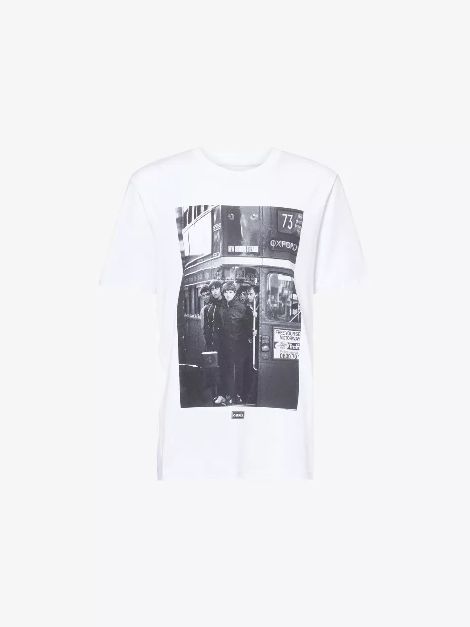 Oasis Back Of The Bus Relaxed-Fit Cotton T-Shirt | Selfridges