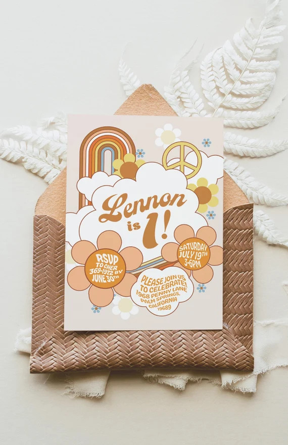 FLORAFEST  Birthday INVITE  Hippy Boho Printable 60's | Etsy | Etsy (US)