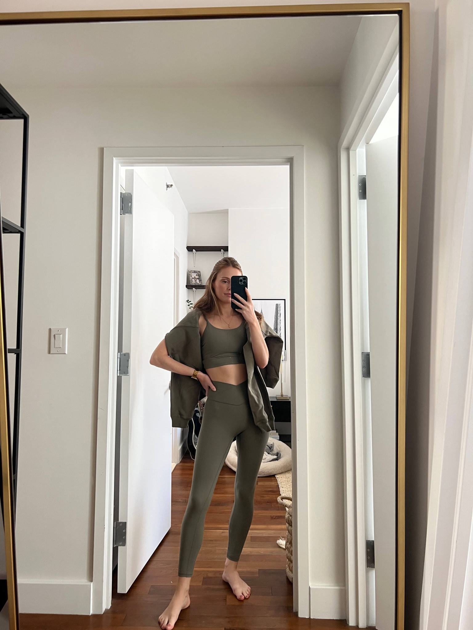 Olive green activewear set 

#LTKfit