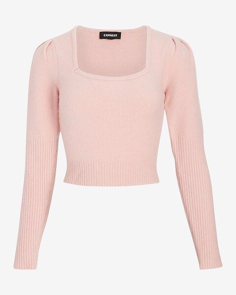 Square Neck Puff Sleeve Sweater | Express