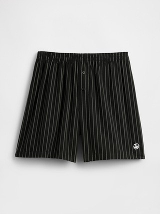 Gap × Disney Tim Burton’s The Nightmare Before Christmas Adult Organic Cotton Stripe Skull Box... | Gap (US)